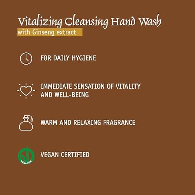 Prija VITALIZING CLEANSING HAND WASH WITH GINSENG (12.84 FL OZ) - INVIGORATING AND REVITALIZING - VEGAN FRIENDLY - DERMATOLOGICALLY TESTED - MADE WITH 100% RECYCLED BOTTLE - Image 5